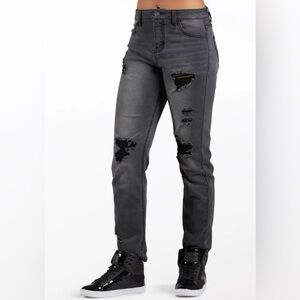 Weissman Mixify Slashed Boyfriend Jeans – Adult Small (SA)